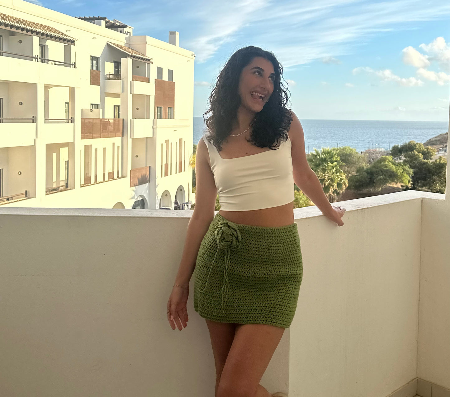 Pistachio Rose Skirt